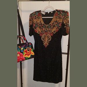 Vintage Scala Milan Fully Sequined Dress Size L